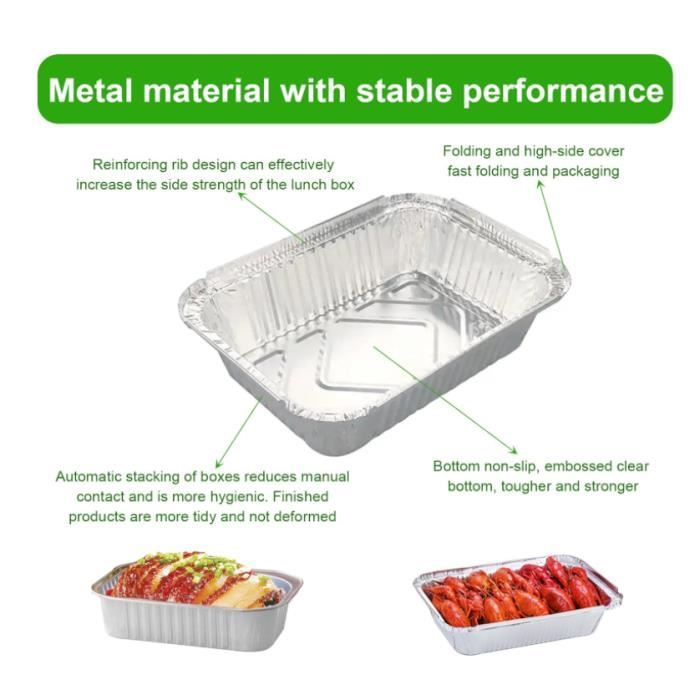 Lot De 20 Barquettes Aluminium Pour Barbecue Et Four - 31,5 X 21,5 X 5 Cm, Jetables Et Pratiques