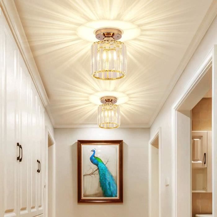 LED Plafonnier Couloir avec Détecteur de Mouvement Induction Contrôle  Lumière 14 W Blanc Froid 6000K Économie d'énergie - Doré - Cdiscount Maison