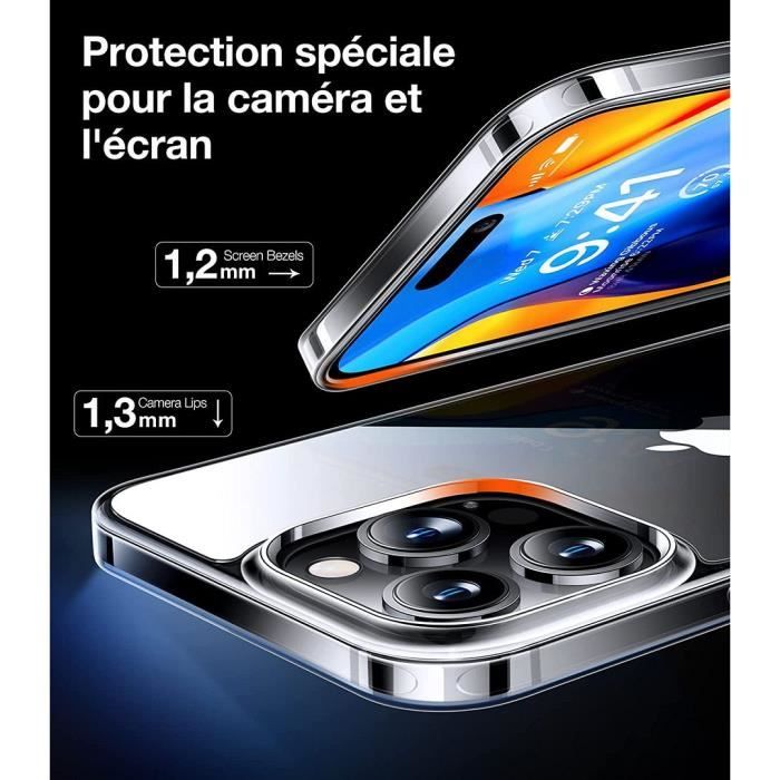 Coque Silicone Effet Chromé Pour IPhone 14 Pro Max / 14 Plus - TPU + 2 Verres Trempés