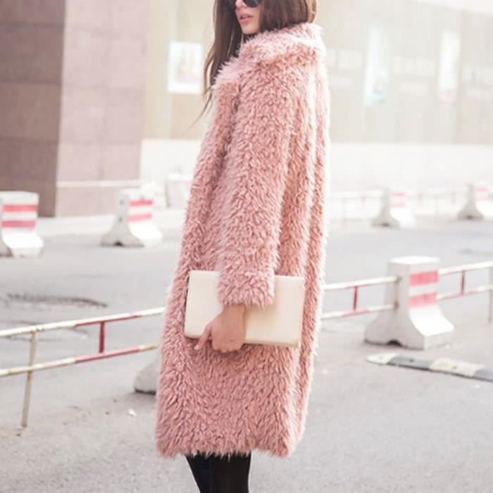 Manteau effet mouton long deals