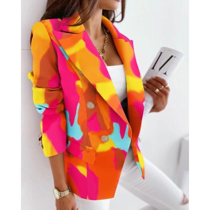 Blazer multicolor femme clearance