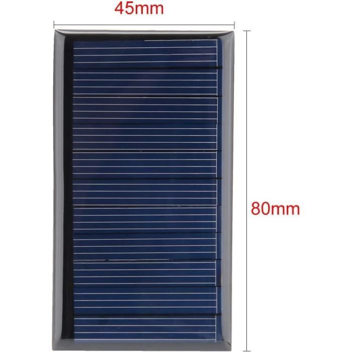 Mini Panneau Solaire Rond 6V 80mm – Lot 4 Cellules Polycristallines Avec Fil, Idéal Bricolage, Jardin, Lampes Solaires, Projets Scientifiques DIY