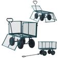 Chariot de jardin à main - Brouette de jardin Vert 350 kg-3