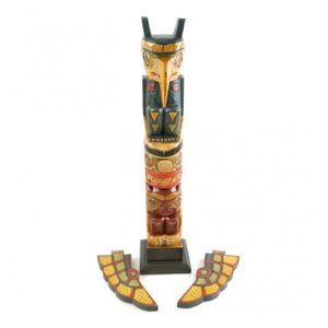 Tête d'Indien : Totem ancestral Sculpture - Marcelo Fidélis Tête d'Indien : Totem ancestral Sculpture - Marcelo Fidélis