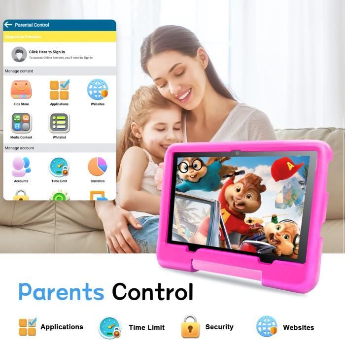 Tablette Enfants Android 12 -Tab A8-Tablette Tactile 10  HD -4Go+