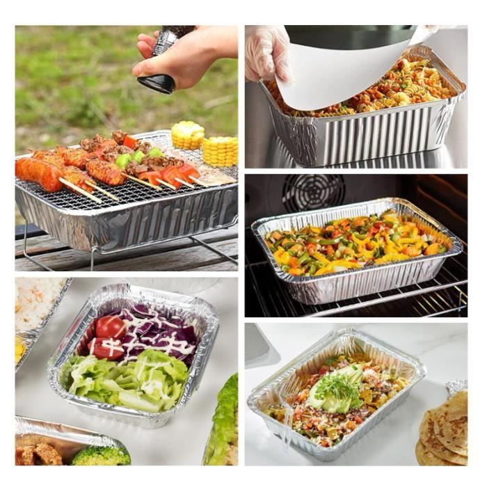 Barquettes En Aluminium 8 Pouces (20 Cm) - Lot De 20, Réutilisables, Pour Four, Friteuse à Air Et Grill