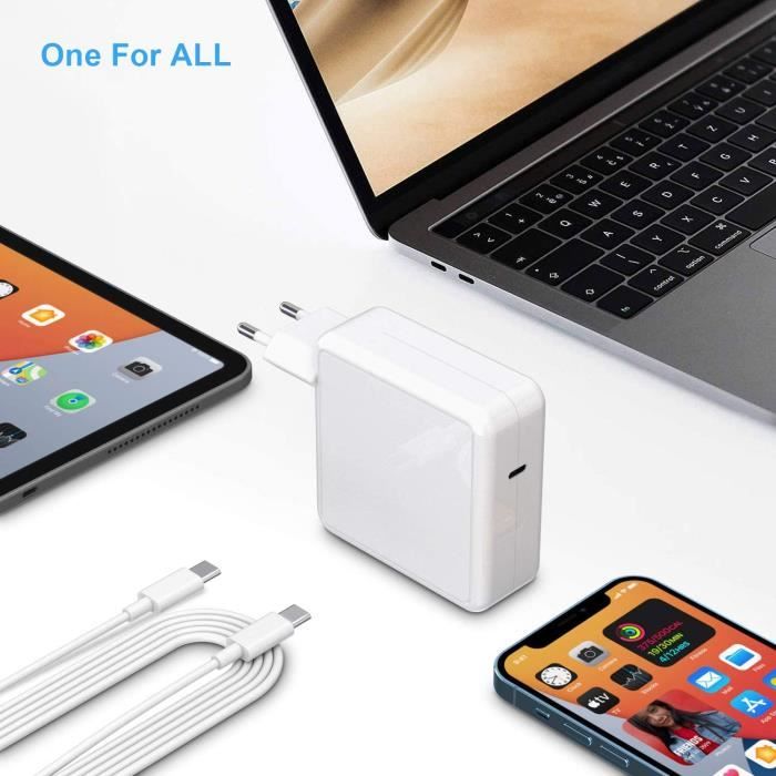 Adaptador Cargador USB-C A1719 87W compatible Apple Macbook Pro 15 Adaptador Cargador USB-C A1719 87W compatible Apple Macbook Pro 15
