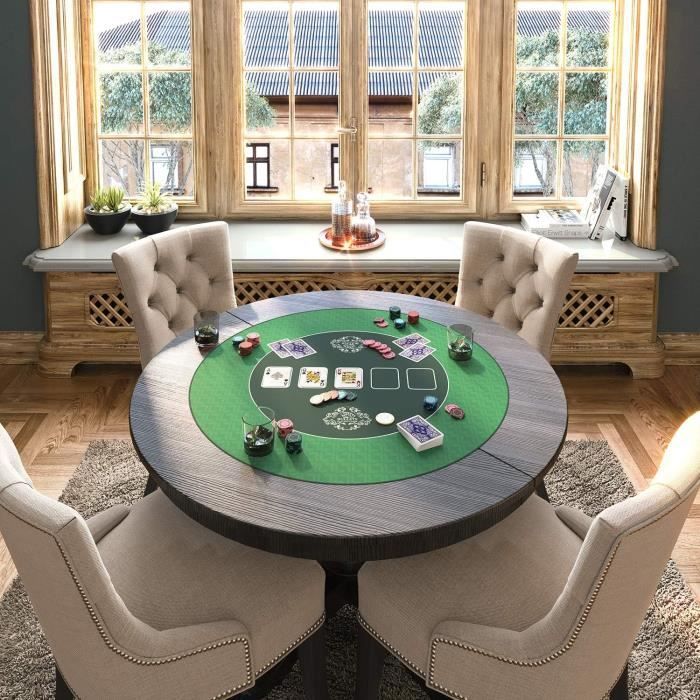 Mallette Poker «Tony» - 500 Jetons En Argile + 2 Jeux De Cartes Bleu/rouge - Neuf