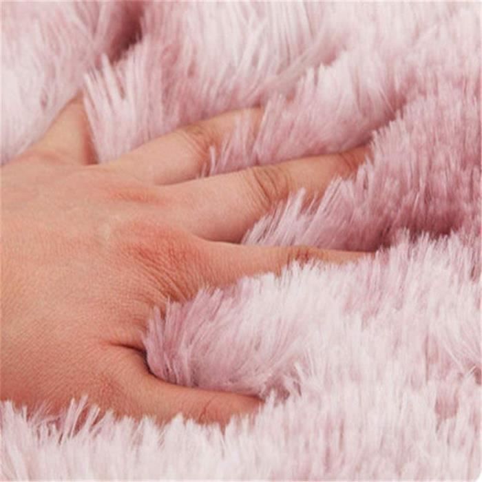 Tapis Shaggy Poil Long - Modèle Tie Dye Coloré, Antidérapant, Lavable - 80x160 Cm Pour Salon/chambre