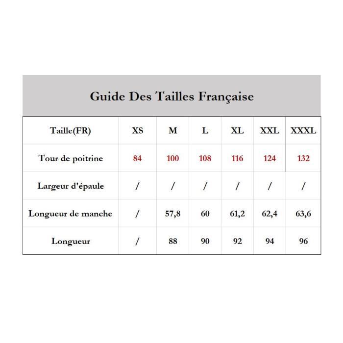 Taille doudoune best sale homme