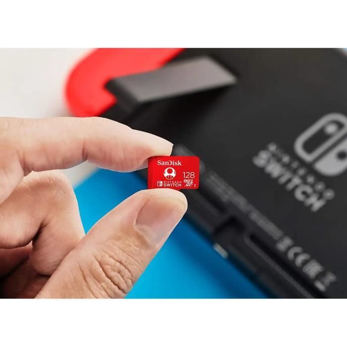SanDisk – carte mémoire micro sd 256 go-128 go pour Nintendo Switch,  extension compatible avec le jeu sur le thème [CDE99E5] - Cdiscount  Appareil Photo