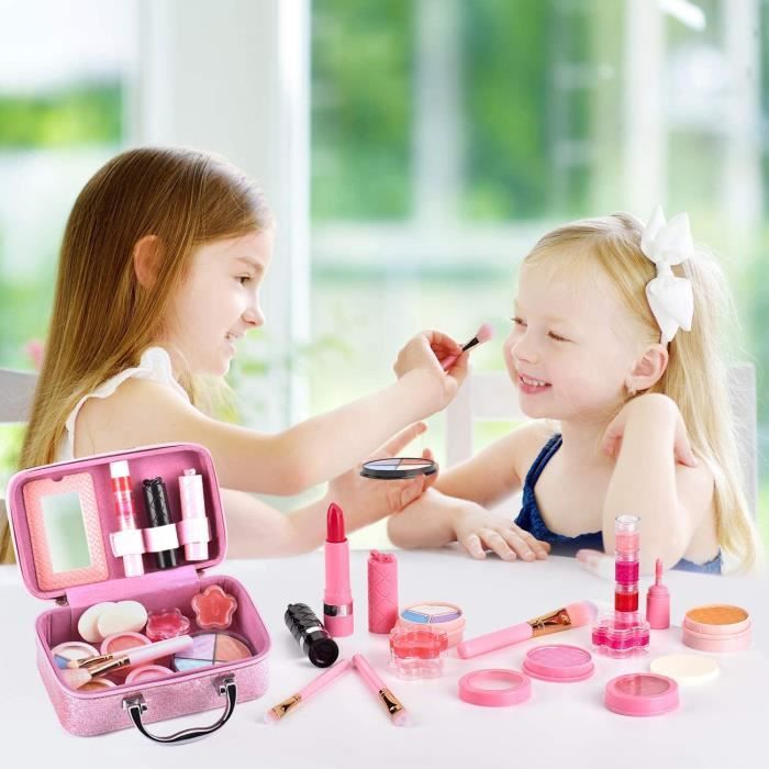 Jouets cosmétiques maquillage pour Kids, valise de maquillage enfant,  ensembles de