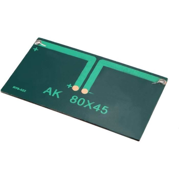 Panneau Solaire 2W 6V Villageboom - Module Polycristallin Avec Cadre Aluminium - Parfait Pour Jardin Et Camping