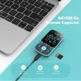 AGPTEK 64Go Lecteur MP3 Bluetooth 5.3 avec Clip, Lecteur Musique Sport HiFi,1,5 Pouces Baladeur MP3 avec Bouton Volume,Radio-4