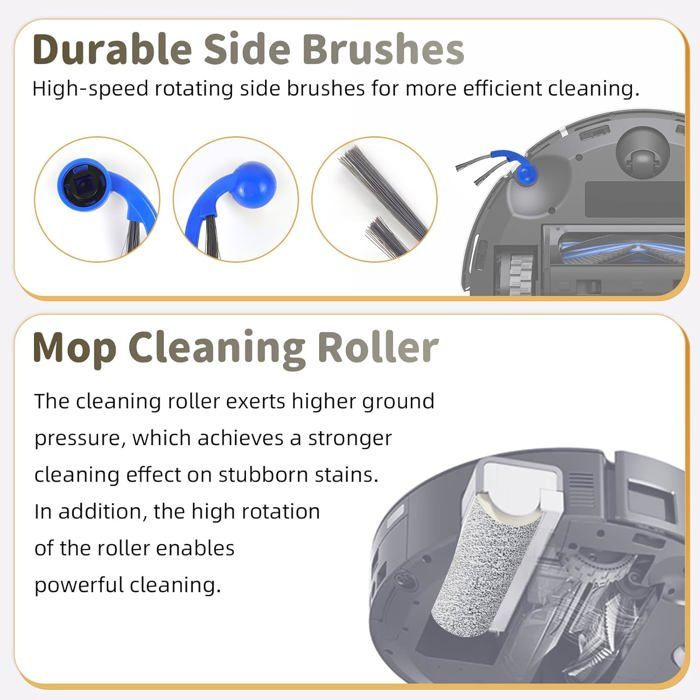 Homruich 24 Pièces D'accessoires Pour Ecovacs Deebot T80 Omni / T80