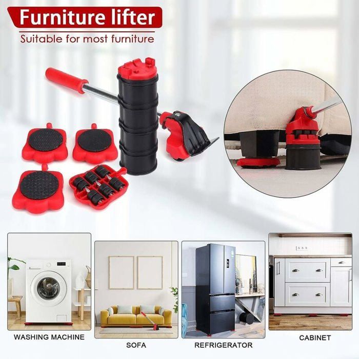 Kit Rouleaux Déplacement Lourds – Pour Meubles, 360×67 Mm, En Plastique