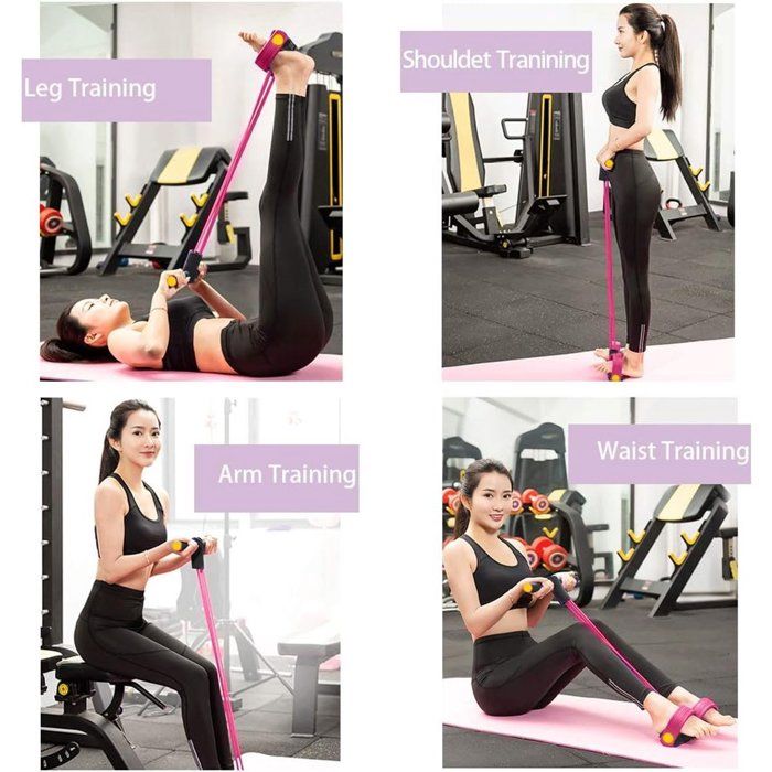 Set De Bandes élastiques Fitness SENSEI – 2 M, Latex Naturel, 4 Niveaux De Résistance, Pour Yoga, Musculation Et Rééducation