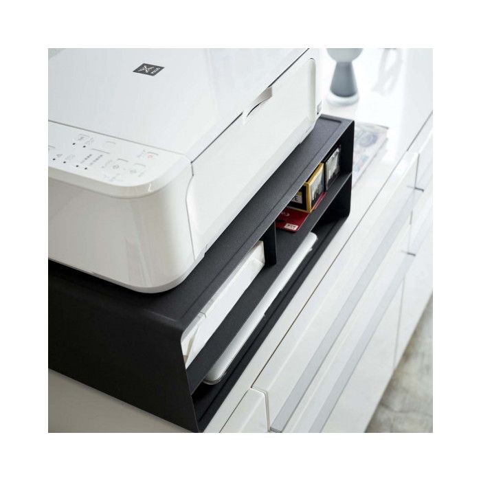 Support Imprimante Réglable En Hauteur, Meuble Imprimante Mobile, Etagere Roulette à 3 Niveaux Pour Fax, Dossiers, Pour Bureau, Cuisine (Noir) | Leroy Merlin