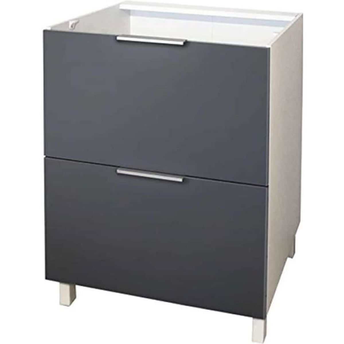 MOB Caisson meuble bas 10 tiroirs - 10cm - Gris - Achat / Vente MOB Caisson meuble bas 10 tiroirs - 10cm - Gris - Achat / Vente