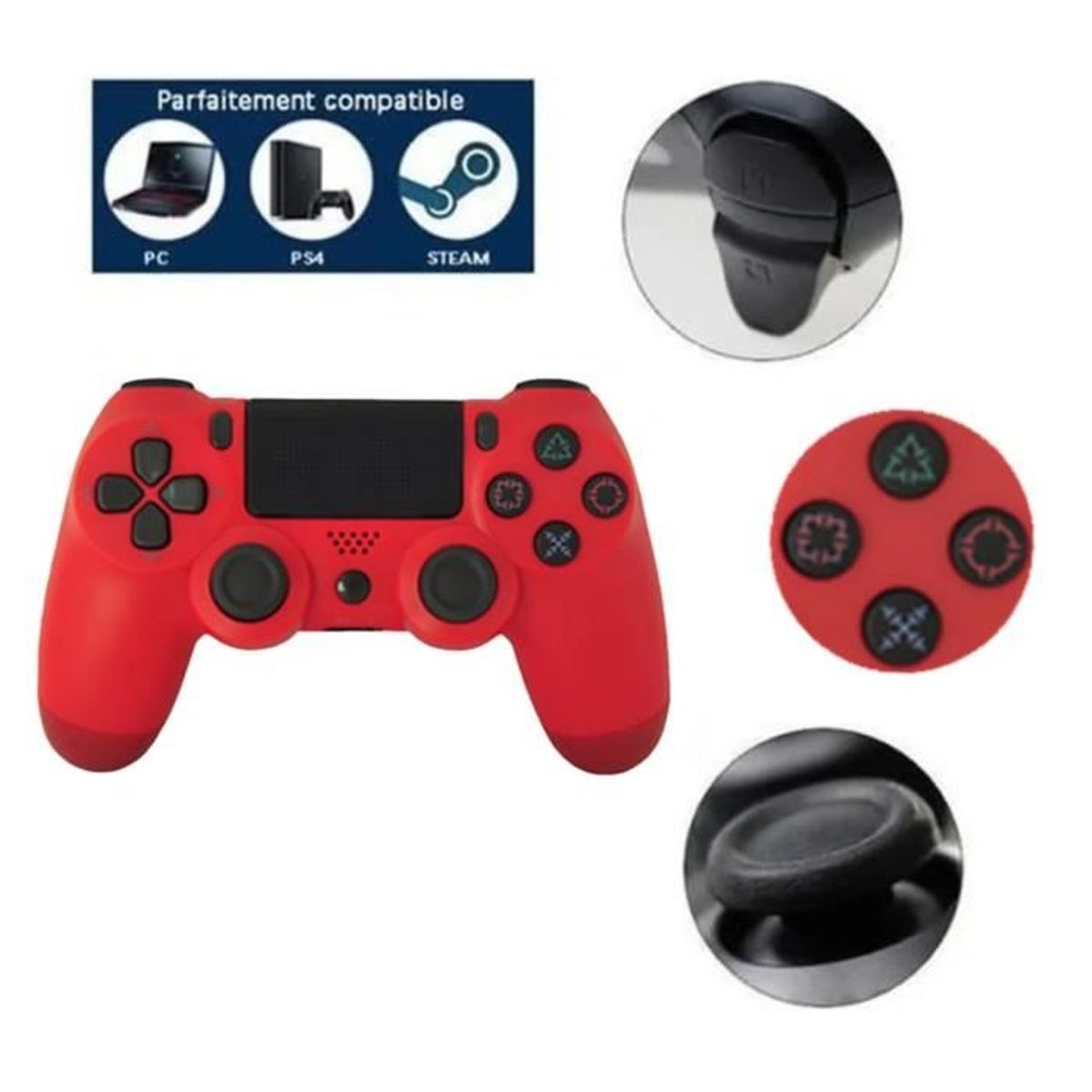pour PS4 Compatibles (pas officiel ) de Jeu sans Fil avec Moteurs de Mouvement