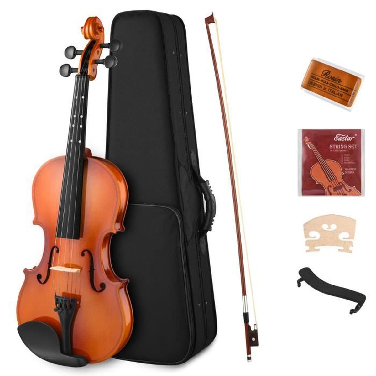 Eastar Violon Avec Etui Cordes Epauliere Archet Et Colophane 3 4 Cdiscount Instruments De Musique