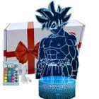 SINOLUX Veilleuse 3D pour Enfants Manga Goku Télécommande 16 Couleurs Changement LED Illusion Lampe Et Art Déco Lampe pour Chambre Décorer
