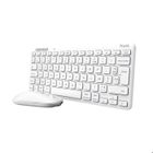 Trust Lyra Pack Clavier et Souris sans Fil Bluetooth, AZERTY Français, Mini Clavier Rechargeable pour PC, Mac, Tablet, iPad - Blanc