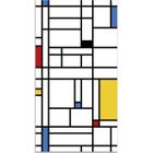 Tapis Vinyle Panorama Mondrian 300x200 cm - Tapis pour Cuisine, Bureau et Salon en PVC