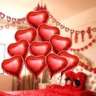 VIPITH 12pcs ballons en cœur - Rouge - 18 pouces - Pour la Saint Valentin, un anniversaire de mariage, fête - Décoration romantique