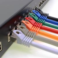 Câble réseau Cat. 7 Gigabit Ethernet LAN avec prise RJ45 Cat6a Double blindage 500 MHz 30m Noir - 1 pièce