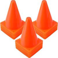 Lot de 40 cônes d'entrainement en plastique pour activités de plein air et événements festifs Orange 17,8 cm