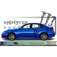 Subaru Impreza WRC rally Monster energy sponsoring - NOIR - Kit Complet - voiture Sticker Autocollant