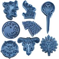 Cuticuter Lot de 8 emporte-pieces pour Biscuits Bleu 16 x 14 x 1,5 cm