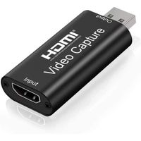 Cartes de Capture Audio vidéo, 1080p Adaptateur HDMI vers USB, Carte Portable Plug & Play Capture, pour Streaming vidéo en Direct E