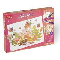 Maxi Set Aqua Art MAPED - Tableaux à colorier et aquareller pour enfants - Animaux de la forêt - 18 crayons Aqua