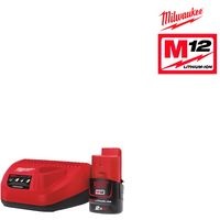 Perceuse sans fil MILWAUKEE M12 NRG-201 12 V - Pack 1x2 Ah - 2 kg - 4° d'angle d'oscillation