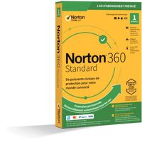 Logiciel antivirus et optimisation Symantec Norton 360 Standard 10Go 1 poste