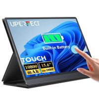 Moniteur Portable UPERFECT 15.6 Batterie Écran Tactile 1080P pour HDMI USB C Smart Case