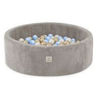 Piscine à balles ronde en velours marron pour enfants • LOOVE