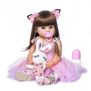 POUPÉE POUPEE Poupée bébé Reborn en Silicone de 55 cm jouets de princesse réalistes cadeaux d'anniversaire pour enfants -Poupée Poupon-A1