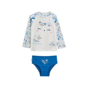 MAILLOT DE BAIN Maillot de bain bébé 2 pièces t-shirt de protection UV & culotte Océan d'amour