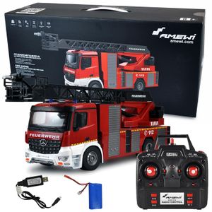 VOITURE - CAMION Engin Terrestre Miniature - AMEWI EPA AROCS Camion de Pompier Télécommandé
