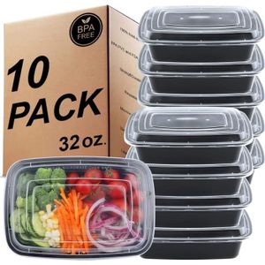 LUNCH BOX - BENTO  [10 Pièces] Meal Prep - Contenants Réutilisables S