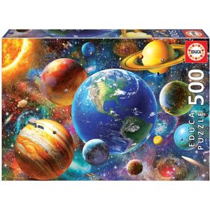 PUZZLE Puzzle système solaire - EDUCA - 500 pièces - Thème Science et espace - Adulte - A partir de 7 ans