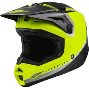 CASQUE MOTO SCOOTER Casque moto cross Fly Racing Kinetic Vision - jaune fluo/noir - 2XL