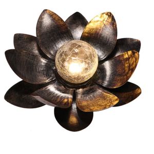 BALISE - BORNE SOLAIRE  Lampe de jardin solaire lotus crack ball cour exté