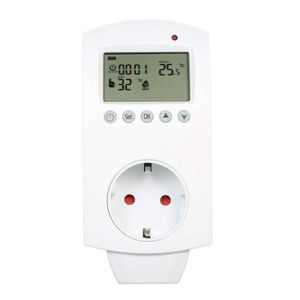 THERMOSTAT D'AMBIANCE Thermostat programmable sans fil pour chauffage de sol - SODIAL - Prise UE