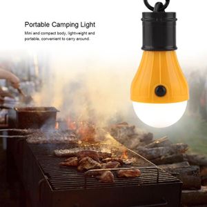 LAMPE - LANTERNE CHG Lampe de camping/Mini Portable 3 LEDs Tente Suspendue Lanterne Pêche en Plein Air Camping Lumière Lampe(Jaune) Haute Qualité