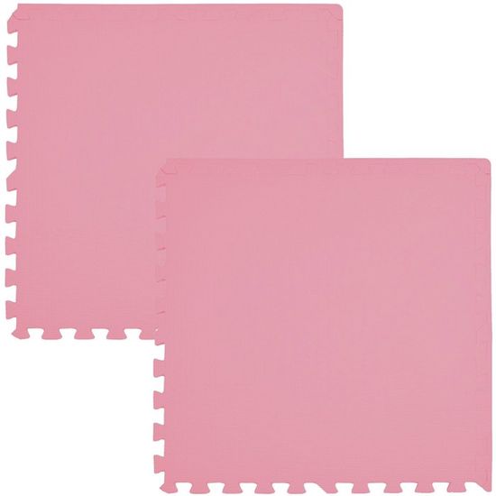 Tapis Puzzle Bébé Humbi 9 Pièces - Mousse EVA 1cm, Arcs-en-Ciel Marron, 180x180cm