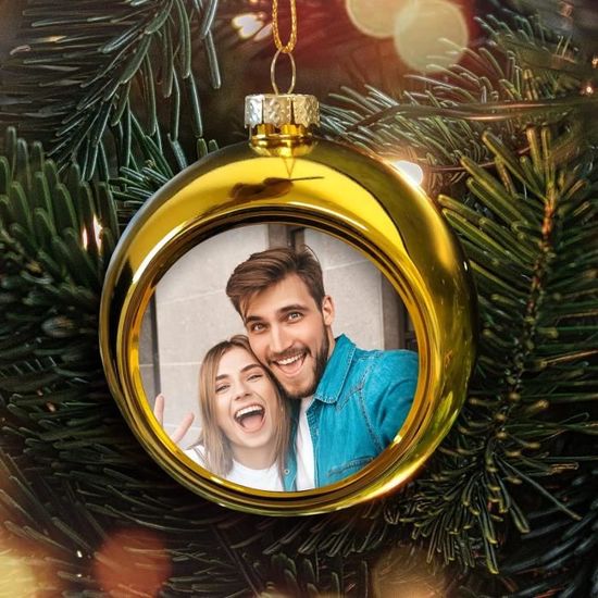Boule De Noël Personnalisable Avec Photo Ou Texte – Décorations 2025 En Cristal Acrylique – Cadeau Sentimental Pour Famille